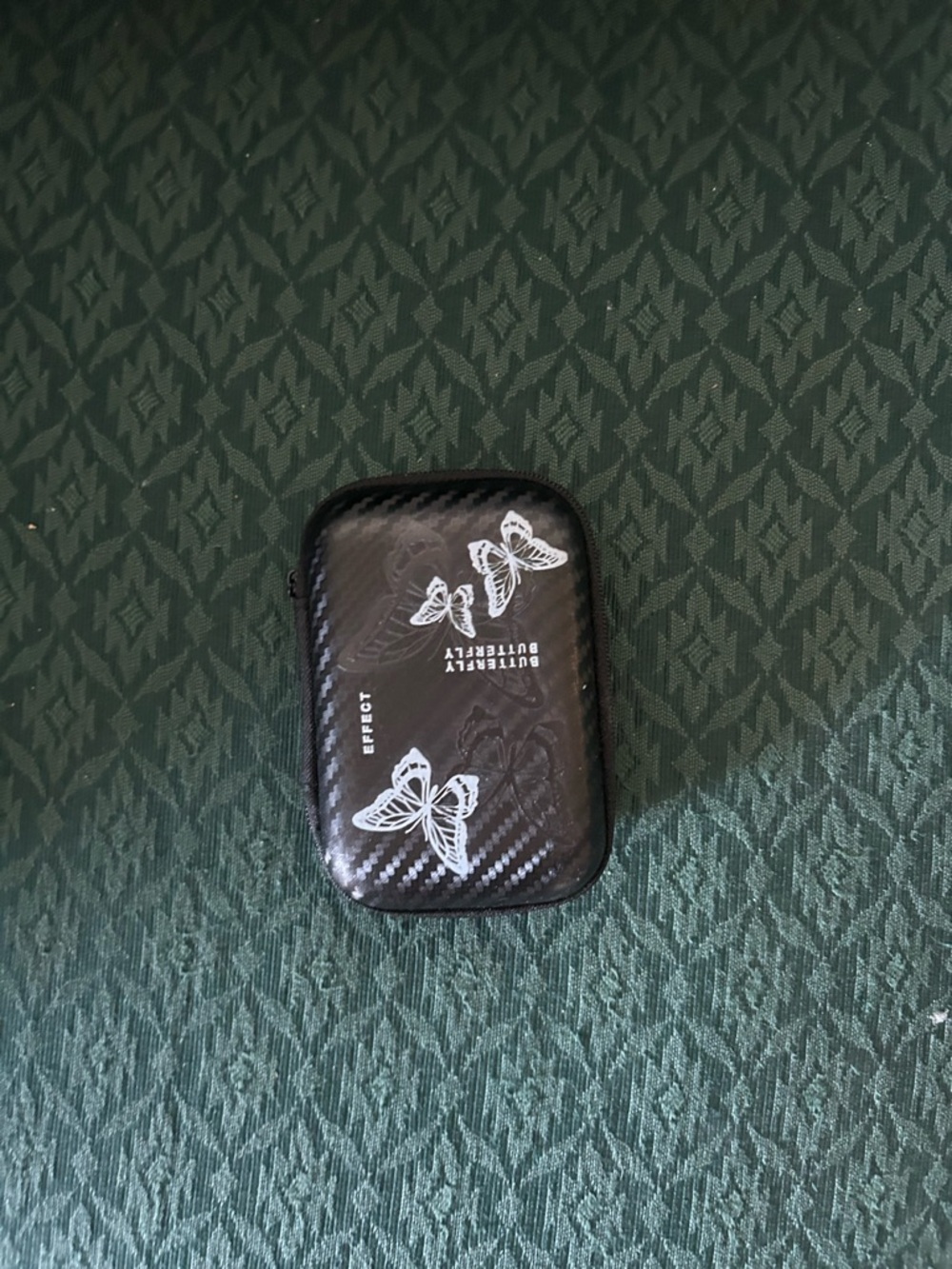 Butterfly Effect Black Hard Shell Pouch